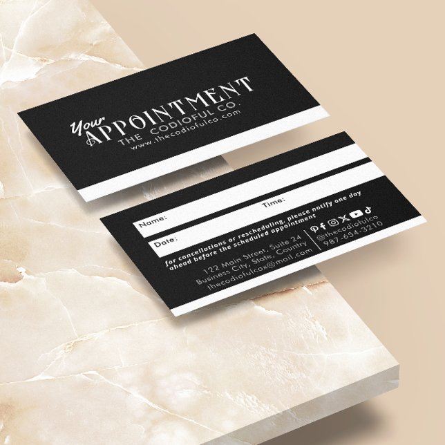 Black Appointing Card Treuekarte (Von Creator hochgeladen)