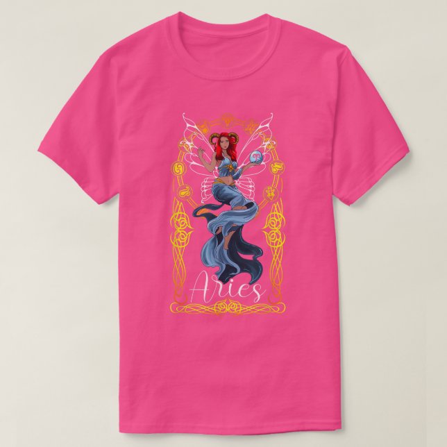 Black Aries Fairy T-Shirt (Design vorne)