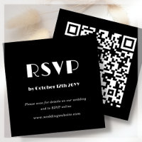 Black Art Deco | QR-Code | HochzeitsrSVP