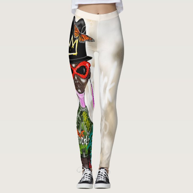 BLACK ART LEGGINGS (Vorderseite)