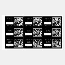 Black Asset QR | Custom Company Property Tracking