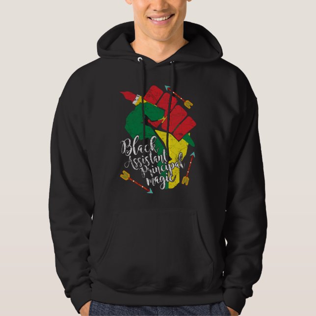 Black Assistant Principal Black History Month Teac Hoodie (Vorderseite)