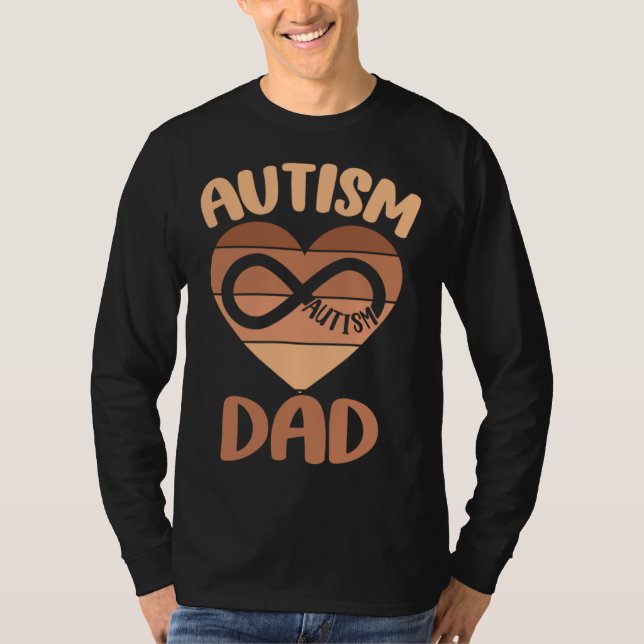 Black Autism Dad Autistic Son Kids Neurodiversity  T-Shirt (Vorderseite)