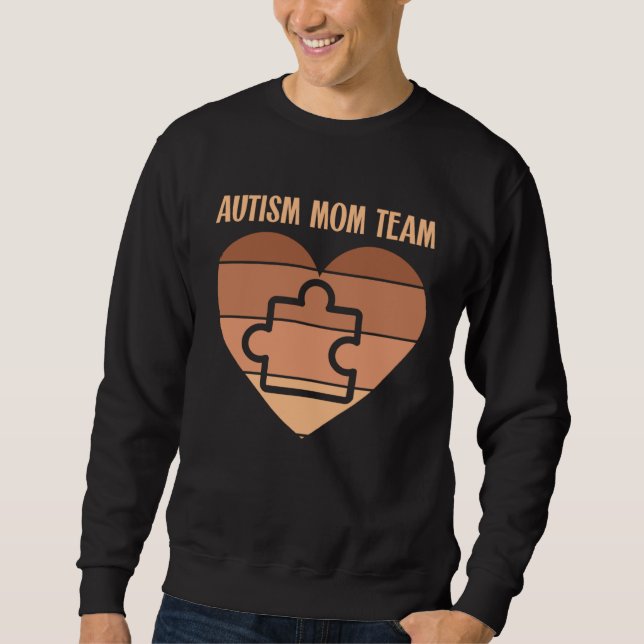 Black Autism Mom Team Autistic Son Kid Neurodivers Sweatshirt (Vorderseite)