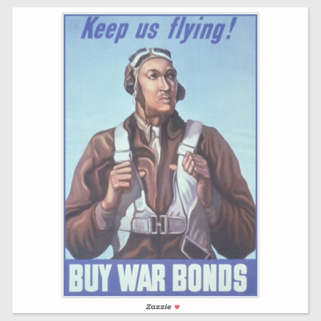 Black Aviators: Militärischer Kampfdienst der USA Aufkleber (Blatt)