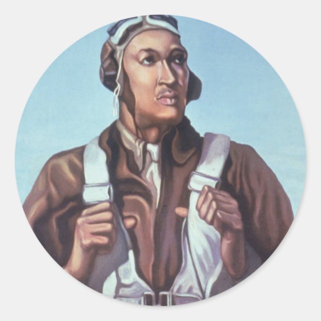 Black Aviators: Militärischer Kampfdienst der USA Runder Aufkleber (Vorderseite)