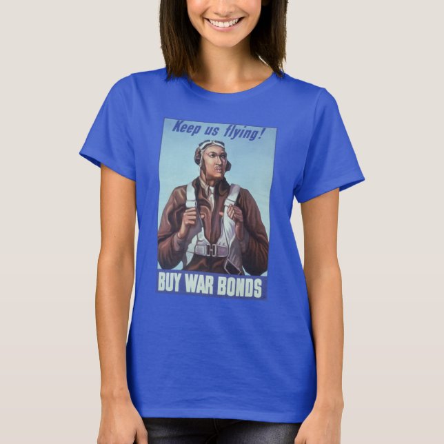 Black Aviators: Militärischer Kampfdienst der USA T-Shirt (Vorderseite)