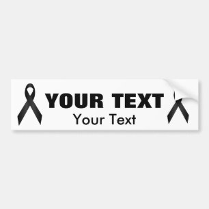 Black Awareness Ribbon Template Bumper Sticker Autoaufkleber