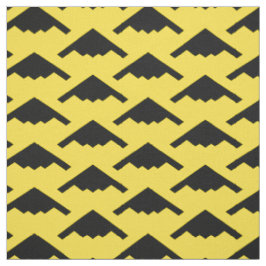 Black B-2 Spirit Stealth Bomber Pattern auf Gelb Stoff
