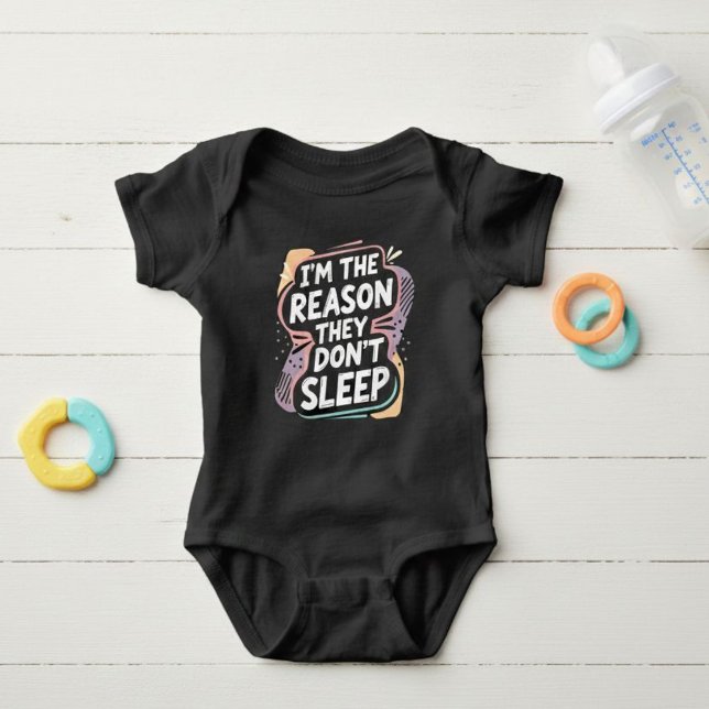 Black Baby Bodysuit with Funny Phrase  Strampler (Von Creator hochgeladen)