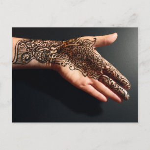 Black Back Henna Postkarte
