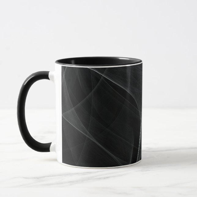 BLACK BACKGROUND AND DELICATE LIGHT BRUSHSTROKES TASSE (Links)