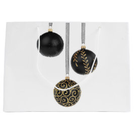 Black Ball Weihnachtsschmuck Große Geschenktasche Geschenktüte