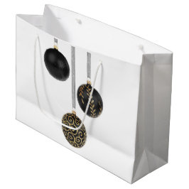 Black Ball Weihnachtsschmuck Große Geschenktasche Geschenktüte