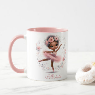 Black Ballerina Happy Birthday Tasse