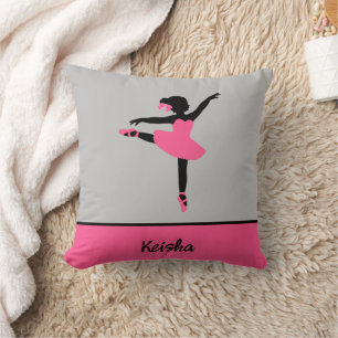 Black Ballerina Silhouette Personalisiert Kissen