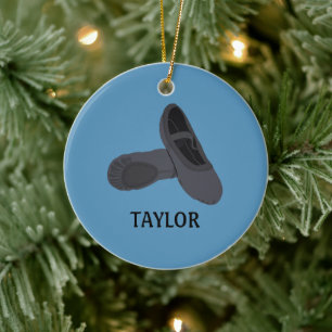 Black Ballet Shoes Personalisiertes Foto Keramik Ornament