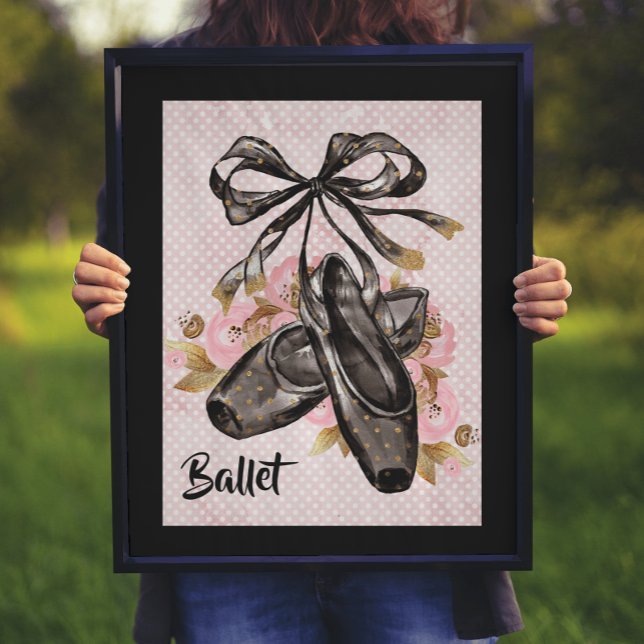 Black Ballet Slippers Poster (Von Creator hochgeladen)