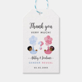 Black Balloon Gender Reveal Danke Ihnen für Tags Geschenkanhänger