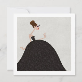 Black Ballroom Mittwoch Party Dress Feiertagskarte