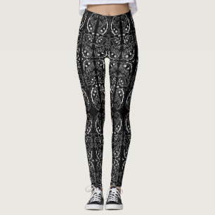 Black Bandana Paisley Leggings