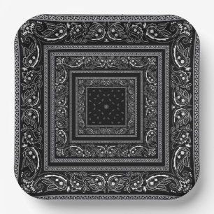 Black Bandanarama Pappteller