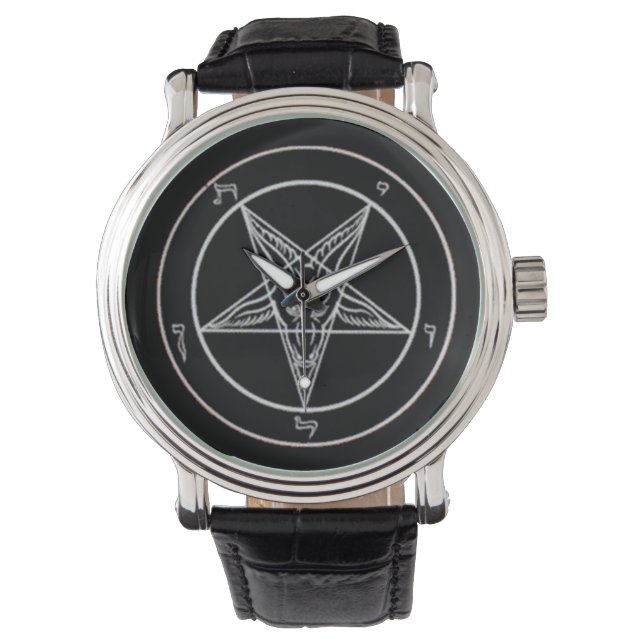 Black Baphomet Watch Armbanduhr (Vorderseite)