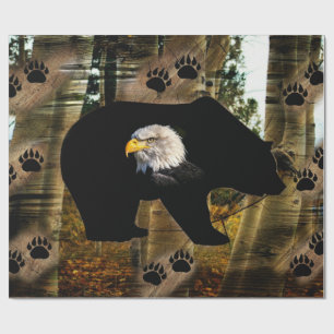 Black Bar Bald Eagle Wilderness Geschenkpapier