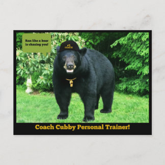 Black Bar - "Coach Cubby Personal Trainer"! Postkarte