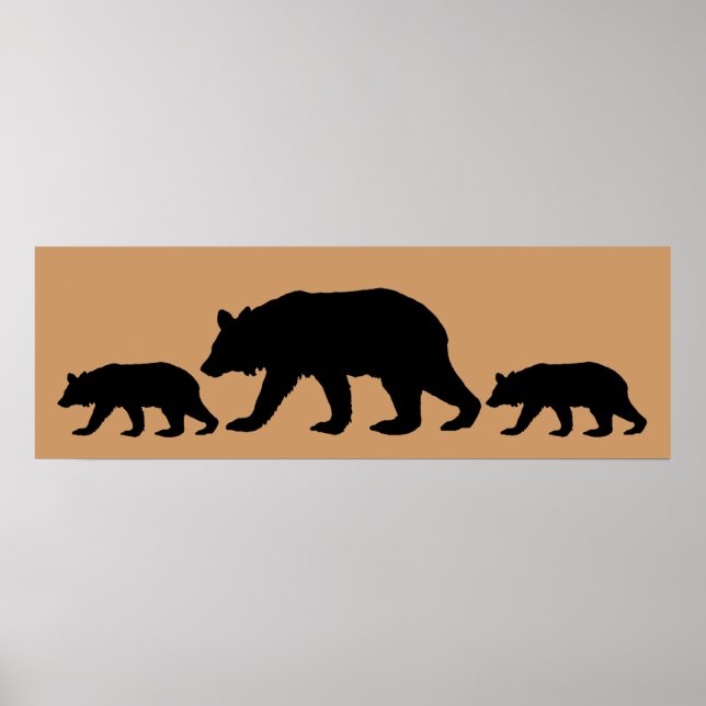 Black Bar & Cubs Silhouette Poster (Vorne)