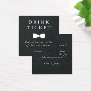 Black Bar Drink Ticket Hochzeitsgetränk