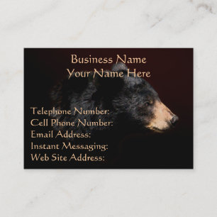 Black Bar Head Study Wildlife Business Cards Visitenkarte