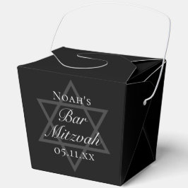 Black Bar Mitzvah Star of David Custom Fortune Geschenkschachtel