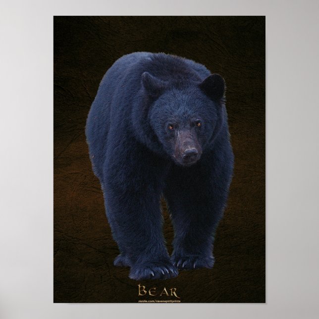 Black Bar Wildlife Art Poster mit Imitat-Leder BG (Vorne)