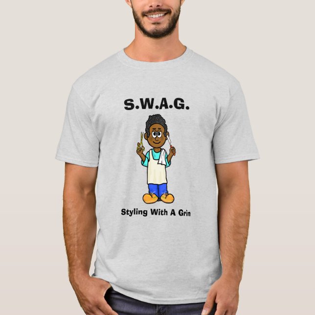 Black Barber SWAG T - Shirt (Vorderseite)