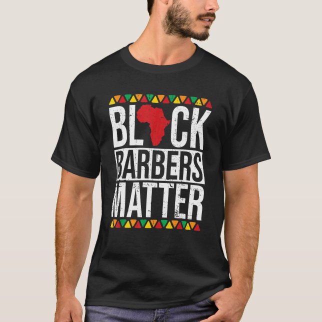 Black Barbers Matter African American Black Histor T-Shirt (Vorderseite)