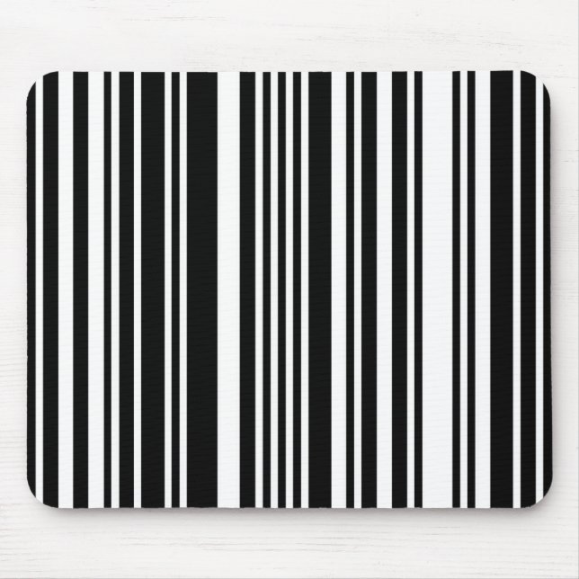 Black Barcode Maus Pad Mousepad (Vorne)