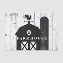 Black Barn White Wood Rustic Farmhouse Hochzeit Seidenpapier