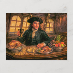 Black Bart Piraten-Taverne Porträt Postkarte