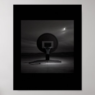 Black Basketball Hoop für Sportliebhaber Poster