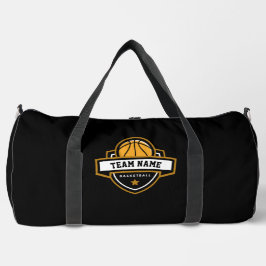 Black Basketball Schild Duffle Bag