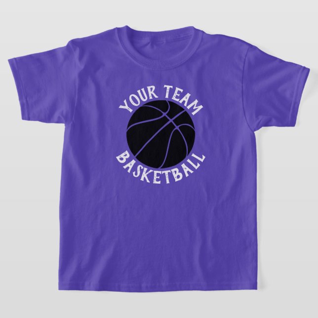 Black Basketball Team, Spielername und Jersey-Numm T-Shirt (Ablage )