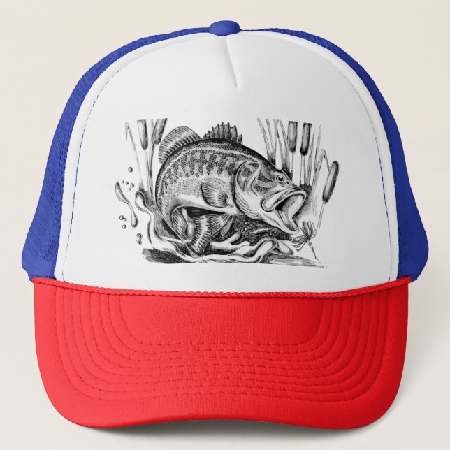 Black bass truckerkappe (Vorderseite)