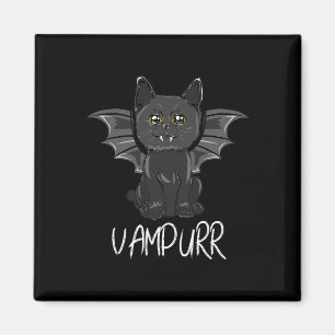 Black Bat Cat Halloween Vampire Vampurkostüm Magnet