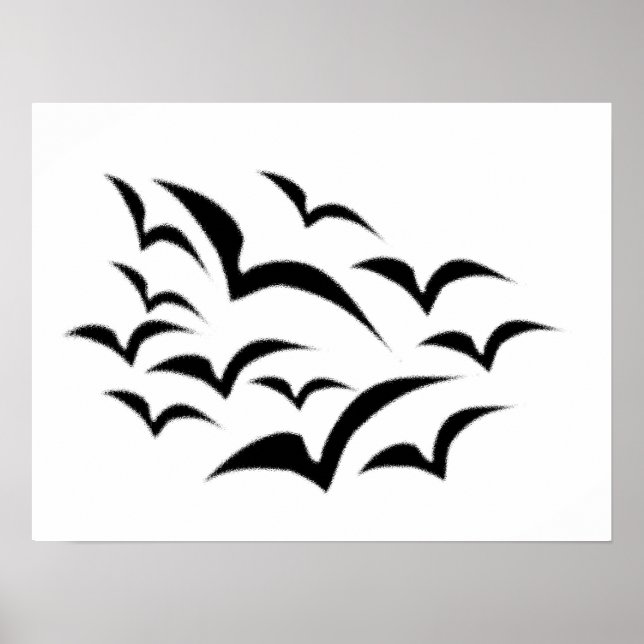 Black Bat Cloud Poster (Vorne)