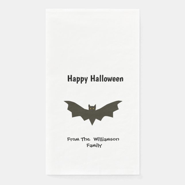 Black Bat Halloween-Party Serviette (Vorderseite)