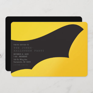 Black Bat Wing Halloween-Party Einladung