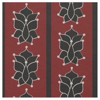 Black Batik Stripes Brick Stoff