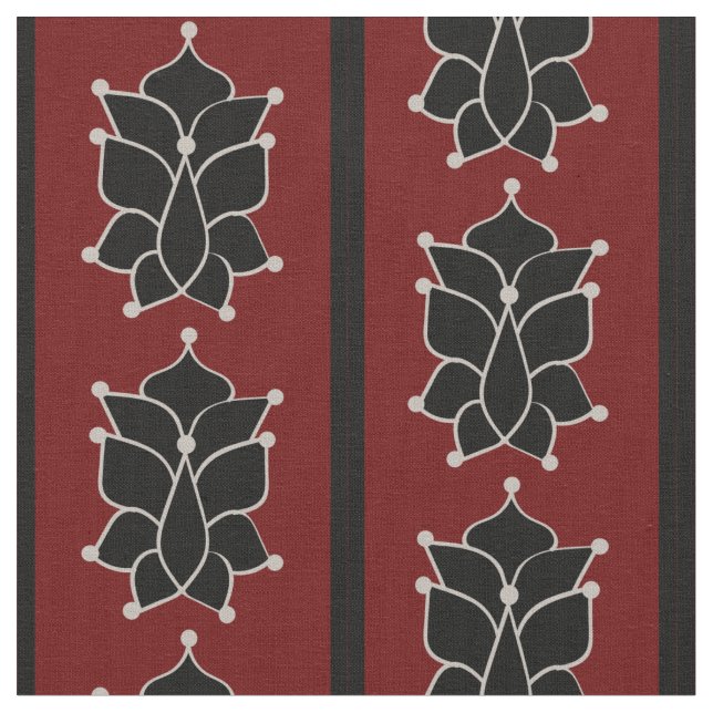 Black Batik Stripes Brick Stoff (Nahaufnahme)