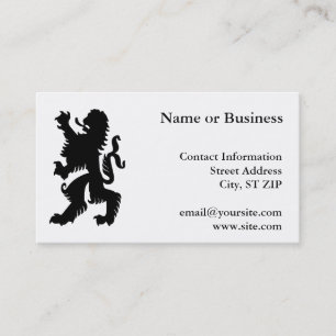 Black Bavarian Lion Visitenkarte